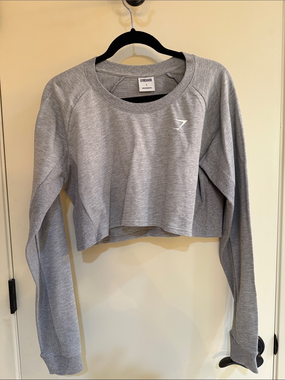 Gymshark Grey Cropped Long-Sleeve Top